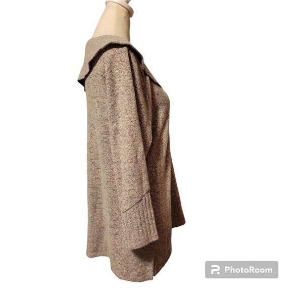 Adrienne Vittadini | Women's Cowl-Neck Sweater Grey | Medium - Picture 6 of 9